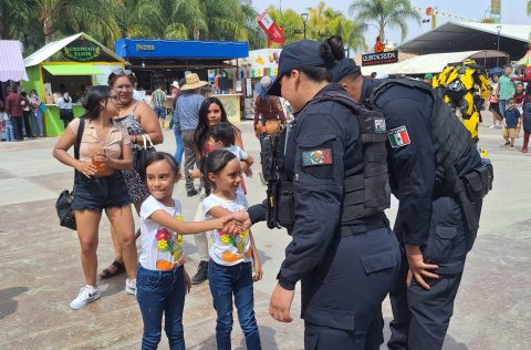 Despliegue de seguridad en la Feria Nacional de San Marcos 2024.