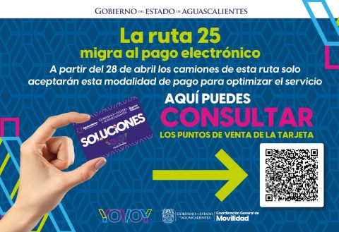 "Autobús de la Ruta 25 aceptando solo tarjeta electrónica"